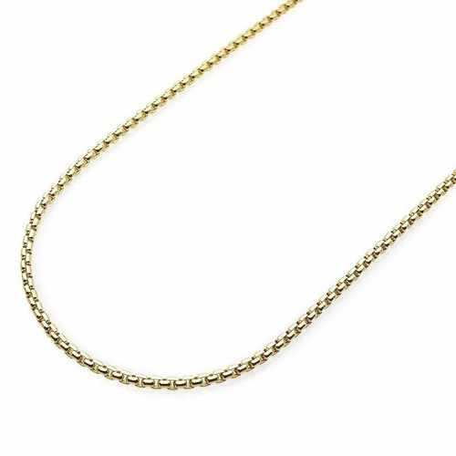 14K Yellow Gold Hollow 2mm Round Box 