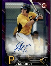 2016 Bowman #PA-RM Reese McGuire Paper Prospect Autographs Purple #/250