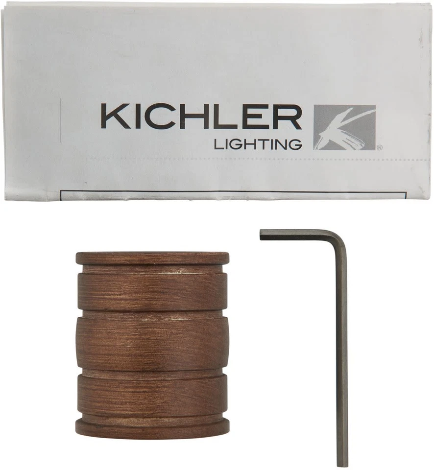Kichler 337007 Pewter 2" Decorative Ceiling Fan Downrod Coupler - Image 2 of 3