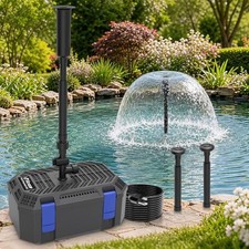 Pond Filter  Fountain Kit  400GPH 25W Submersible Pond Fountain Pump  4-St...