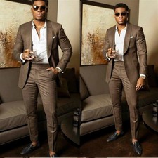 Men's Slim Fit Shawl Lapel Blazer Leisure Party Prom Groom Tuxedo Wedding Suit