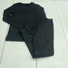 Exercise EPro Black Fleece Base Layer Long Sleeve and Pants Set Youth Size M