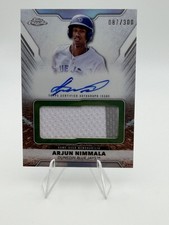 2025 Topps Chrome Pro Debut Arjun Nimmala #PDJAR-AN Jumbo Relic Auto /300 Jays