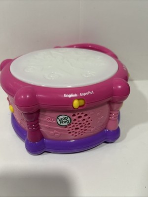 Leap Frog Learn & Groove Color Play Drum Pink Musical Instrument Eng/Span Workin