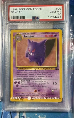 Gengar (Unlimited) graded PSA 10 for sale on eBay