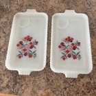 2 Vintage Anchor Hocking Fire King Primrose Snack Trays GREAT CONDITION