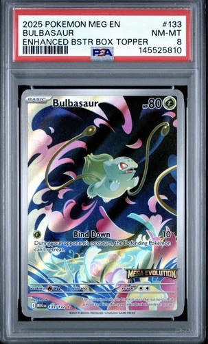 2025 POKÉMON MEG EN BULBASAUR ENHANCED BSTR BOX TOPPER #133