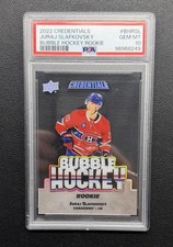 2022-23 UD Credentials JURAJ SLAFKOVSKY Bubble Hockey Rookie PSA 10 (POP 1)