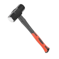 3lb Sledge Hammer - Heavy Duty Drilling Hammer with Forged Steel Head & Fiber...