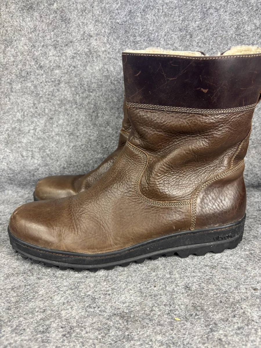 Trask Winslow Boots Mens Size 13M Brown Leather Shearling 