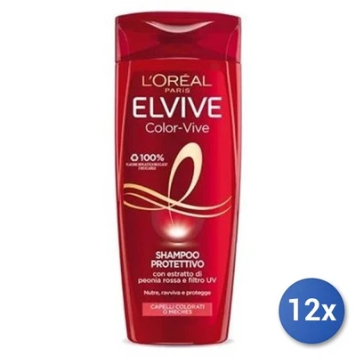 12x Elvive Color-Vive Shampoo Rot 250 Ml - Bild 1 von 3