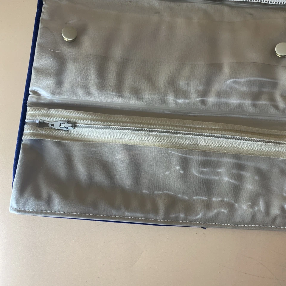 Avon Travel Roll Up Cosmetic Bag Navy Blue - Image 3 of 4