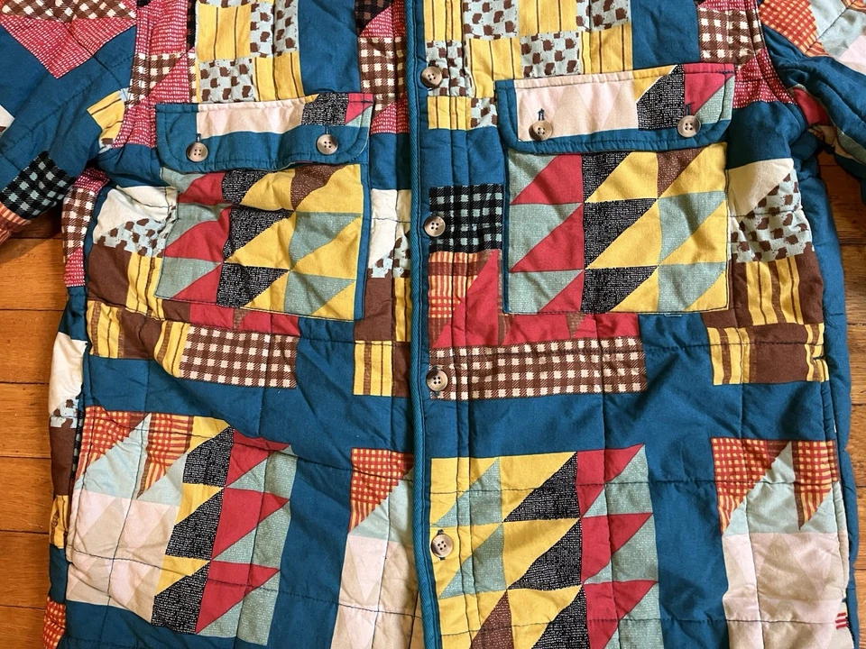 Chaqueta acolchada de retazos Urban Outfitters BDG para hombre M multicolor Foto 3 de 4