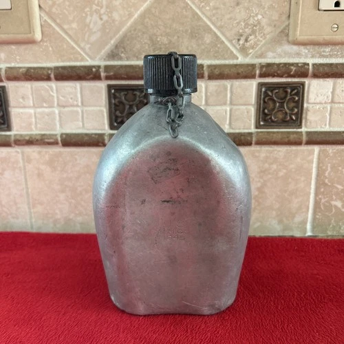 WW2 US Military Canteen 1945 Aluminum S.M. Co. WWII
