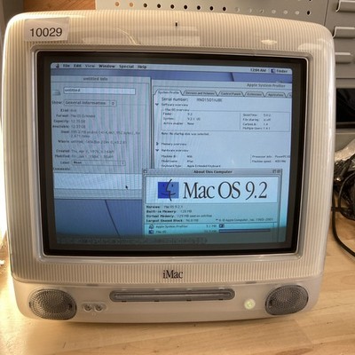 Apple iMac G3 400MHz PowerPC 14'' CRT Graphite M5521 OS 9.2 128MB RAM 12GB HDD