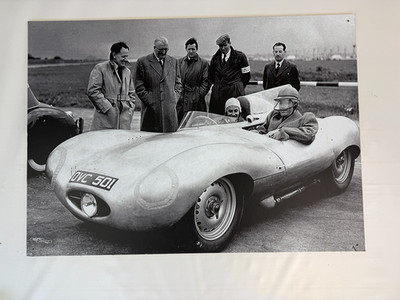 Jaguar D-Type OVC 501   Historisches Motorsportfoto 98x70 cm auf Leichtschaumpla