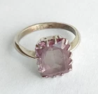 Vintage Beautiful Ring Purple stone Silver 835 test Women's Jewelry size 4.25