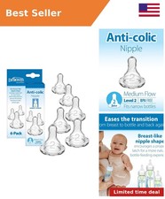 Dr. Browns Narrow Level 2 Medium Flow Nipple, 3m , 2-Pack
