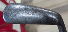 Antique Vintage SPALDING Block Letters Hickory Wood Shaft Golf Club Jigger