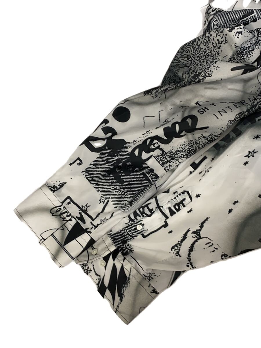 bodysong. Long Sleeve Shirt, Size L, Polyester, Gray, All-Over Print, BS240104 View 6