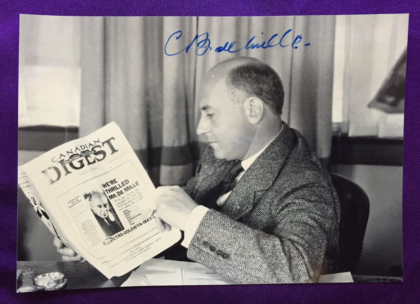 CECIL B. DEMILLE - ORIGINAL SIGNED PHOTO - Hollywood Director