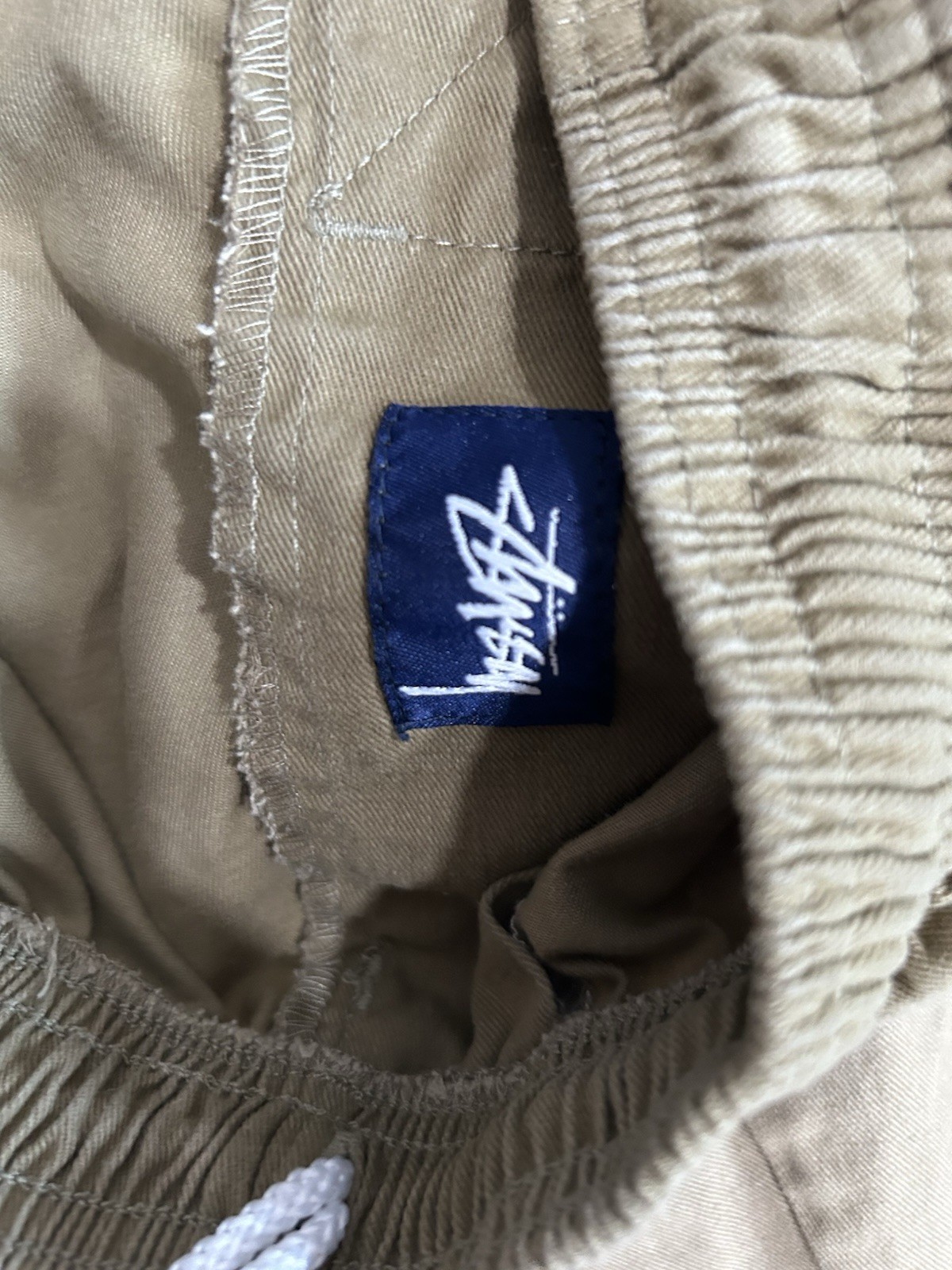 Stussy Beach Pants Khaki Chino Made In USA 100% Cotton Rare - Size S/M Vintage thumbnail 5