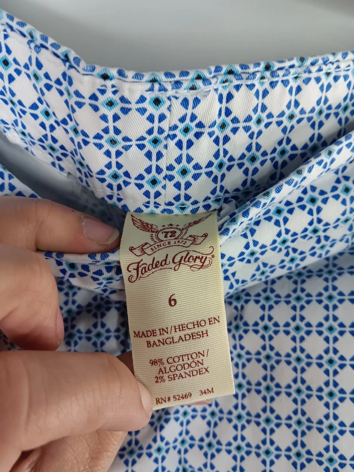 Pantalones cortos chinos vintage descoloridos Glory talla 6 Foto 2 de 3