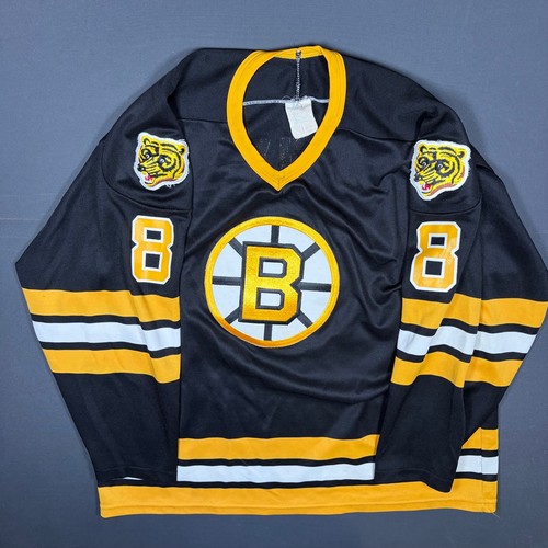 Vintage Cam Neely 8 Boston Bruins NHL Hockey Jersey Mens XL Black Spoked B CCM