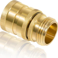 Replace for Dramm 22729 Brass Hose Quick Disconnect Set 3/4” GHT Male x Female