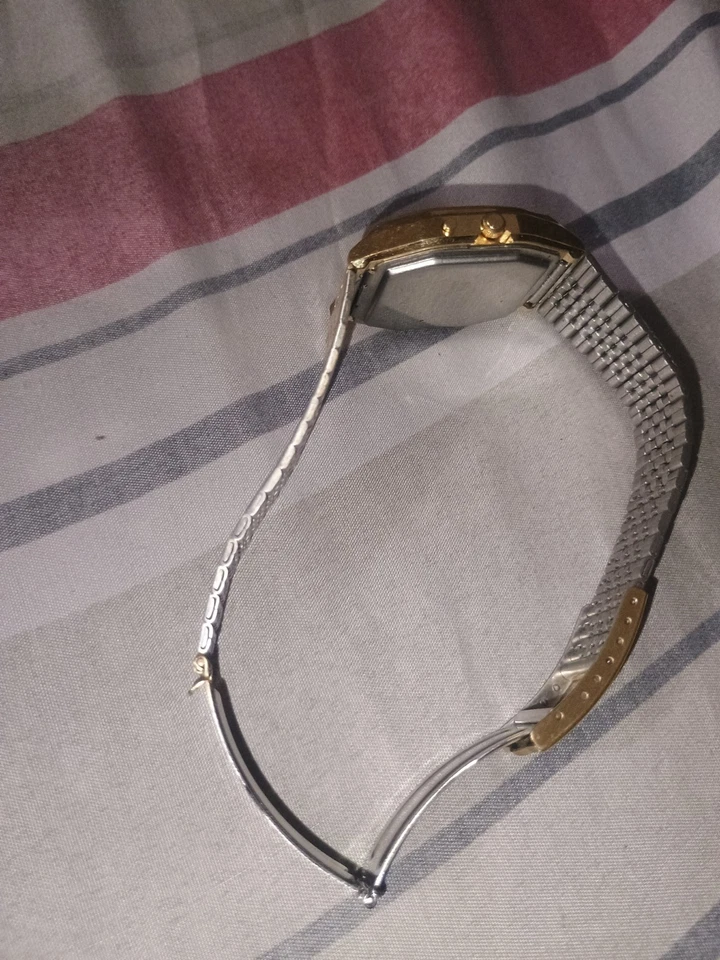 Reloj Pulsera Casio AQ-340G Tono Dorado Cuarzo Digital y Analógico De Colección Foto 2 de 3