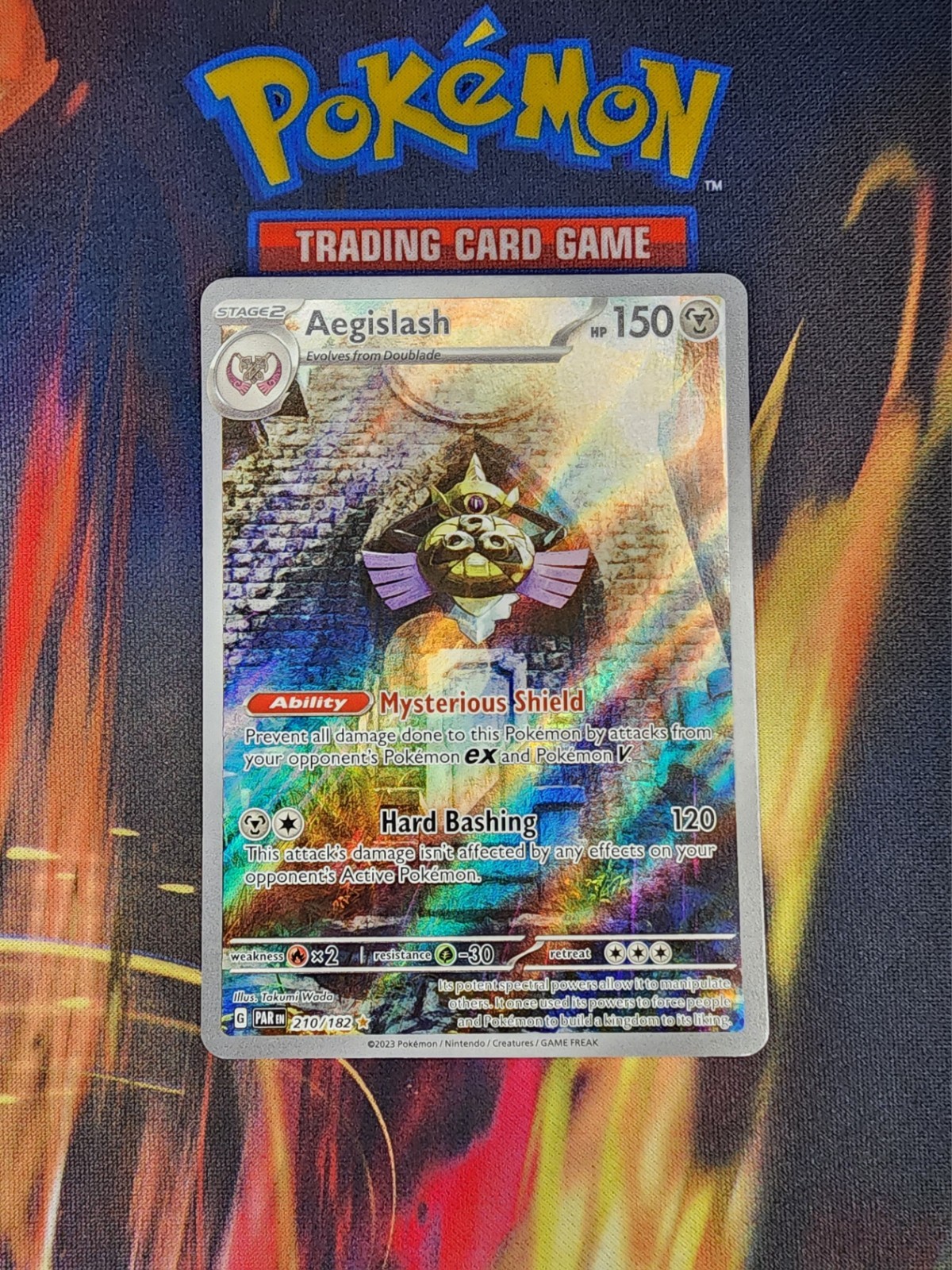 Aegislash Holo Illustration Rare SV04: Paradox Rift 210/182 NM Pokemon TCG Card