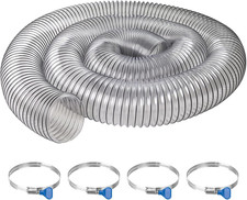 PVC Dust Collection Hose 4" X 10',Puncture Resistant 4 Inch Dust Collector Hose