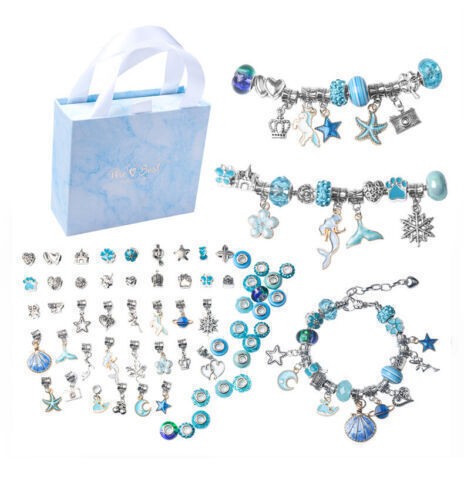 Armband Bastelset Perlen Schmuck Charms Anhänger Set Zum Selbermachen Basteln Kinder Geschenk - Bild 12 von 18