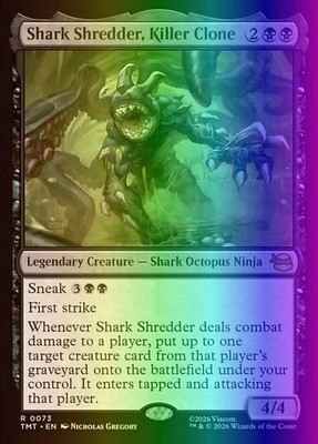 MTG Shark Shredder, Killer Clone (73/343) Teenage Mutant Ninja Turtles NM FOIL