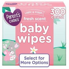 Fresh Scent Baby Wipes 300 Count Hypoallergenic Ultra Thick Gentle Chamomile