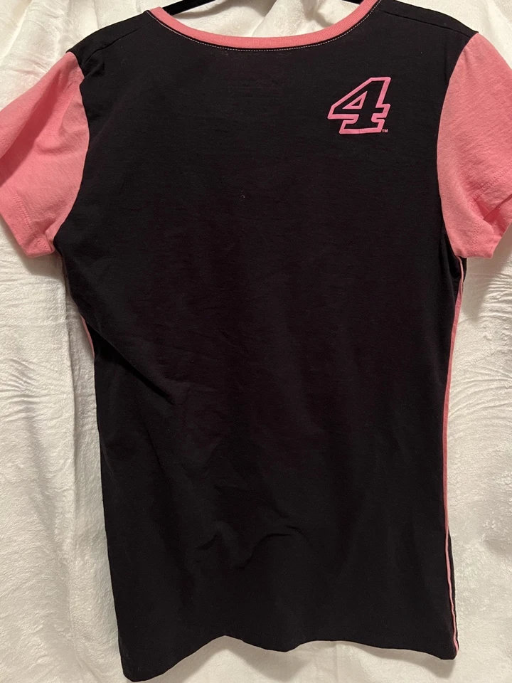 Camisa Kevin Harvick Rosa y Negra Mujer Cuello en V Grande • Usada una vez/excelente estado Foto 2 de 3