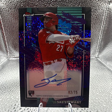 2026 Topps Finest Baseball Sal Stewart Rc Auto Purple Mini Diamond 75
