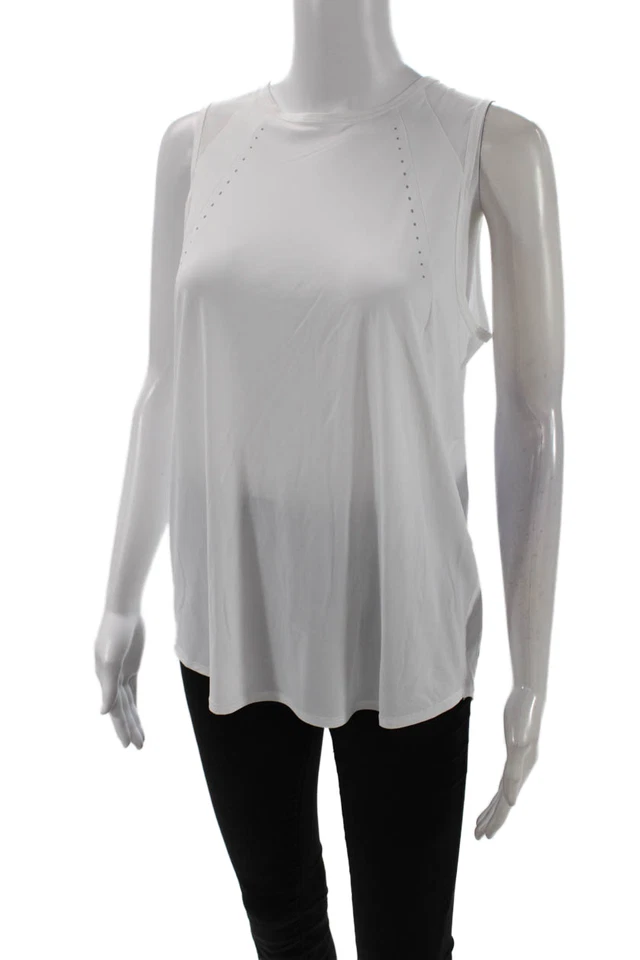 Camiseta sin mangas Lululemon para mujer Pullover blanca plateada talla 6 Foto 2 de 4