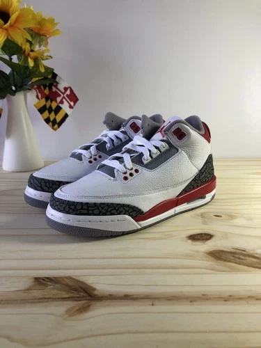 Nike Air Jordan 3 III Retro Mid Fire Red US6.5 GS UK6 DM0967-160 cement black