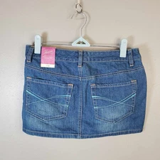 Aeropostale Jean Skort 1/2 Womens Mid Wash NWT MSRP $34.50