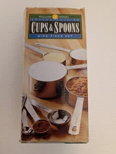 Williams Sonoma 18/10 Stainless Steel Measuring Cups & Spoons Set 9 Heavy Duty