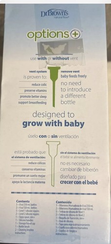 Dr Browns Anti-Colic Options + 5 Pk Bottle Essentials. Newborn Feeding - Picture 2 of 3