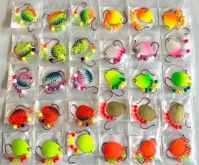SUZIES SPINNERS-Walleye Crawler Harness 30 Pack 2 hook- #4 Colorado Blade