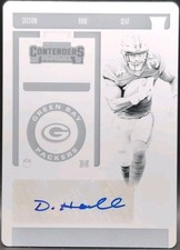 DARRIN HALL 2019 Panini Contenders RC Ticket AUTO PRINTING PLATE SP #1/1 Packers