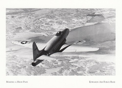 (P112) Postcard - Edwards Air Force Base - Making A High Pass.