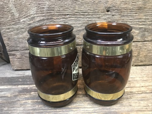 2 - 1960's Grain Belt Beer Amber Glass Wooden Handled Mugs Steins Siesta Ware - Picture 2 of 7