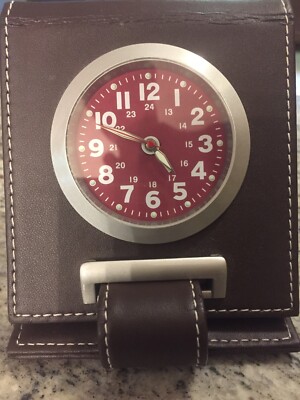 Wellgain Quartz Travel Desk Top Fold Up Alarm Clock New Battery