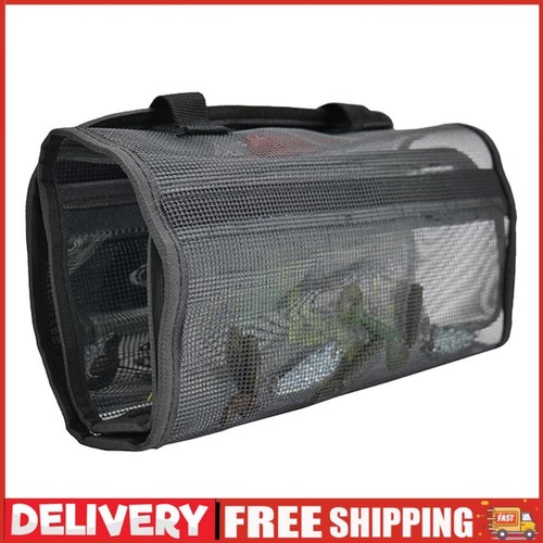 5 Pockets Swimbaits Fishing Bag Mesh Folding Fishing Jig Bag Portable Lure Bag ~