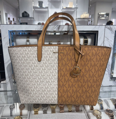 Michael Kors MK Jet Set Travel Top Zip MD Tote Shoulder Bag Deer