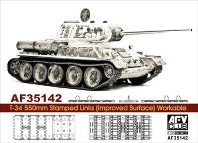 T-34 550Mm Workable Stamped Track Links (Improved Surface) 1-35 Afv Club (4716965351427)
